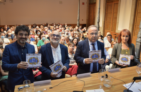 De esquerda a dereita: Henrique Alvarellos, Fernando Franjo, Xosé A. Sánchez Bugallo e Belén Hernández